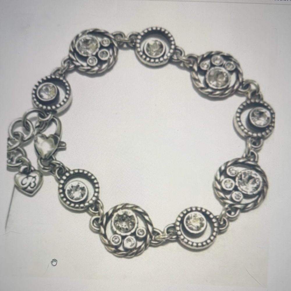 Brighton Halo Bracelet with clear silver crystals